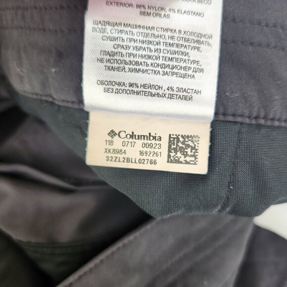 Columbia Omni-Shield Advanced Repellency Black Hiking Pants Cropped Size 16 - Picture 9 of 9